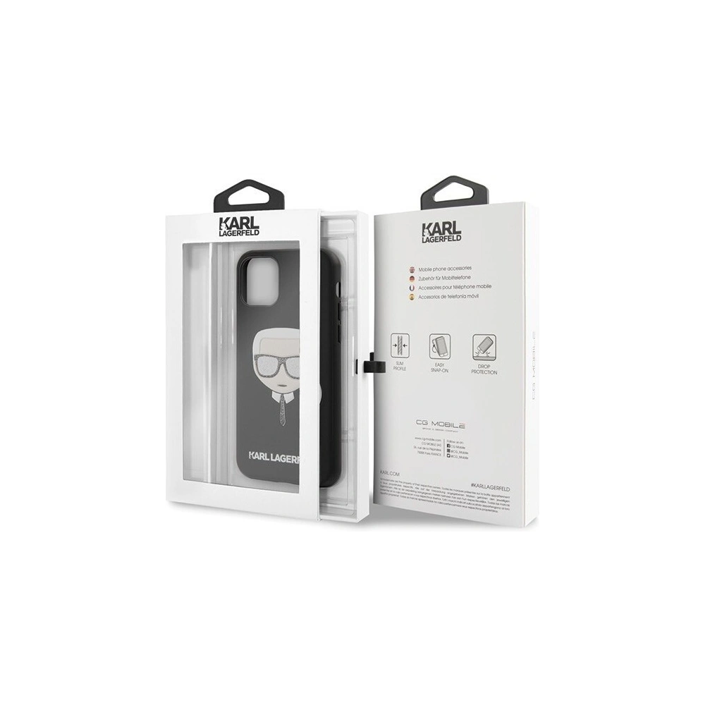 Hurtownia GSM - Karl Lagerfeld KLHCN58GLBK iPhone 11 Pro czarny/black Iconik Embossed & Glitter - KLD118BLK - {ean13} - Hurt