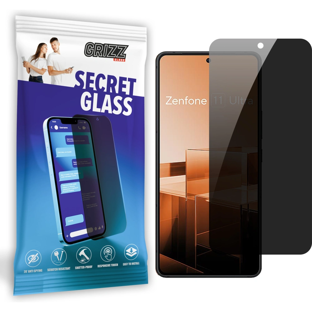 Hurtownia GSM - Sticlă de confidențialitate GrizzGlass SecretGlass pentru Asus Zenfone 11 Ultra - GRZ8847 - {ean13} - Hurt
