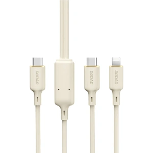 Wholesale Dudao L7SF 2in1 cable USB-C / USB-C, Lightning 100W 1.2m beige - DDA335 - {ean13} - Hurt