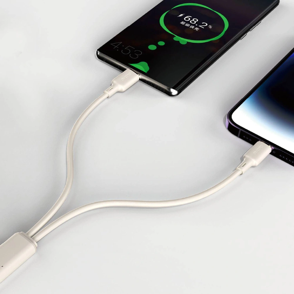 Hurtownia GSM - Kabel 2w1 Dudao L7SF USB-C / USB-C, Lightning 100W 1.2m béžový - DDA335 - {ean13} - Hurt