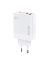 Nabíječka GaN Dudao A65EU 2xUSB-A, 2xUSB-C PD 65W bílá