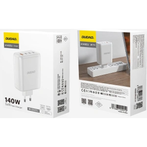 Hurtownia GSM - Síťová nabíječka Dudao A140EU USB-A, 3xUSB-C PD 140W bílá - DDA337 - {ean13} - Hurt