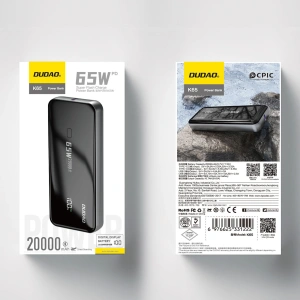 Hurtownia GSM - Powerbank Dudao K65 USB-A / USB-C 20000mAh 65W černý - DDA343 - {ean13} - Hurt