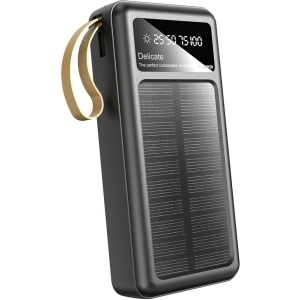 Hurtownia GSM - Solární powerbank Dudao K18+ USB-A, USB-C, Lightning, microUSB 20000mAh černý - DDA345 - {ean13} - Hurt