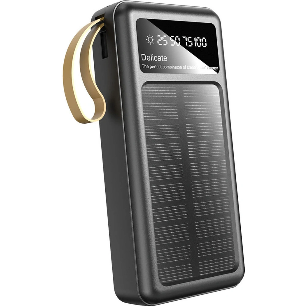 Hurtownia GSM - Solární powerbank Dudao K18+ USB-A, USB-C, Lightning, microUSB 20000mAh černý - DDA345 - {ean13} - Hurt