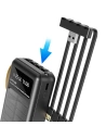 Hurtownia GSM - Solární powerbank Dudao K18+ USB-A, USB-C, Lightning, microUSB 20000mAh černý - DDA345 - {ean13} - Hurt