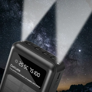Hurtownia GSM - Solar-Powerbank Dudao K18+ USB-A, USB-C, Lightning, microUSB 20000mAh schwarz - DDA345 - {ean13} - Hurt