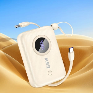 Hurtownia GSM - Powerbank Dudao K14 USB-A, USB-C, Lightning 10000mAh bej - DDA347 - {ean13} - Hurt