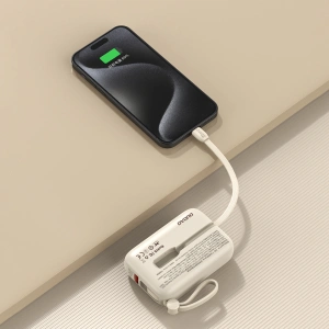 Hurtownia GSM - Powerbank Dudao K14 USB-A, USB-C, Lightning 10000mAh béžový - DDA347 - {ean13} - Hurt