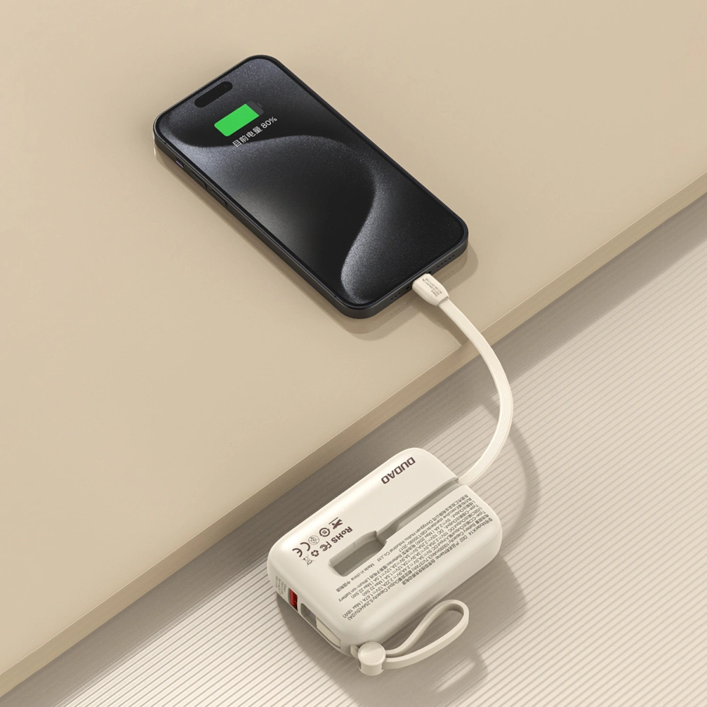 Hurtownia GSM - Powerbank Dudao K14 USB-A, USB-C, Lightning 10000mAh béžový - DDA347 - {ean13} - Hurt
