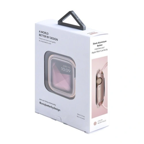 Etui UNIQ Valencia Apple Watch 4/5/6/7/8/9/SE 44/45mm różowo-złoty/blush gold pink