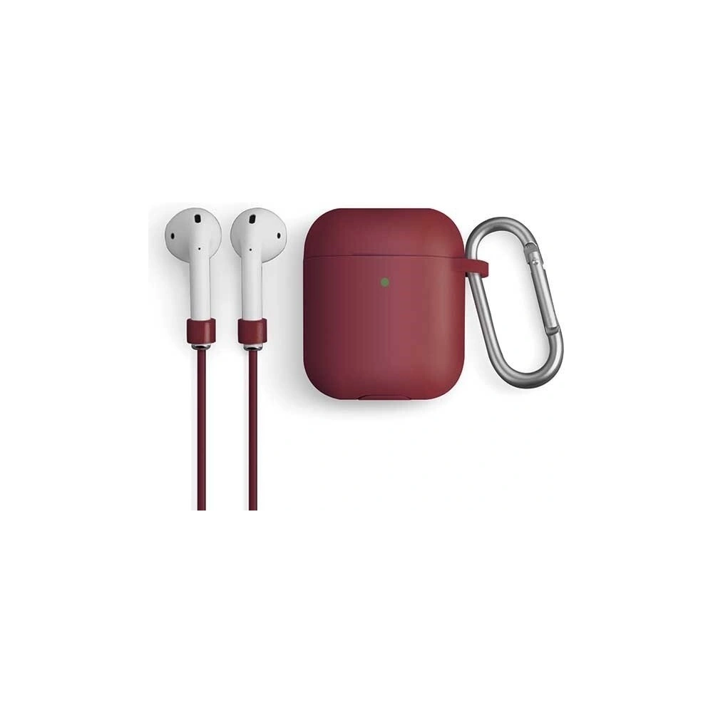 Hurtownia GSM - Etui UNIQ Vencer Apple AirPods 1/2 Silicone bordowy/burgundy maroon - UNIQ113BURGUNDY - {ean13} - Hurt