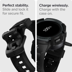 Hurtownia GSM - [OUTLET] Pásek Spigen Rugged Armor Pro Samsung Galaxy Watch 4 44mm Charcoal Gray - OT-589 - {ean13} - Hurt