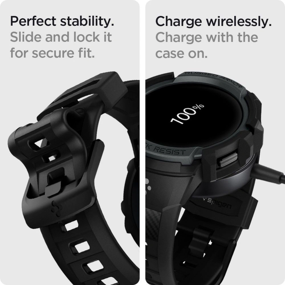 Hurtownia GSM - [OUTLET] Gürtel Spigen Rugged Armor Pro Samsung Galaxy Watch 4 44mm Anthrazitgrau - OT-589 - {ean13} - Hurt