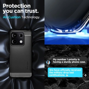 Hurtownia GSM - Etui Spigen Rugged Armor Xiaomi Redmi Note 13 5G Matt Fekete - SPN3377 - {ean13} - Hurt