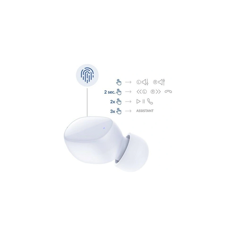 Hurtownia GSM - Vezeték nélküli fülhallgató 3MK FlowBuds Bluetooth 5.3 fehér - 3MK5869 - {ean13} - Hurt