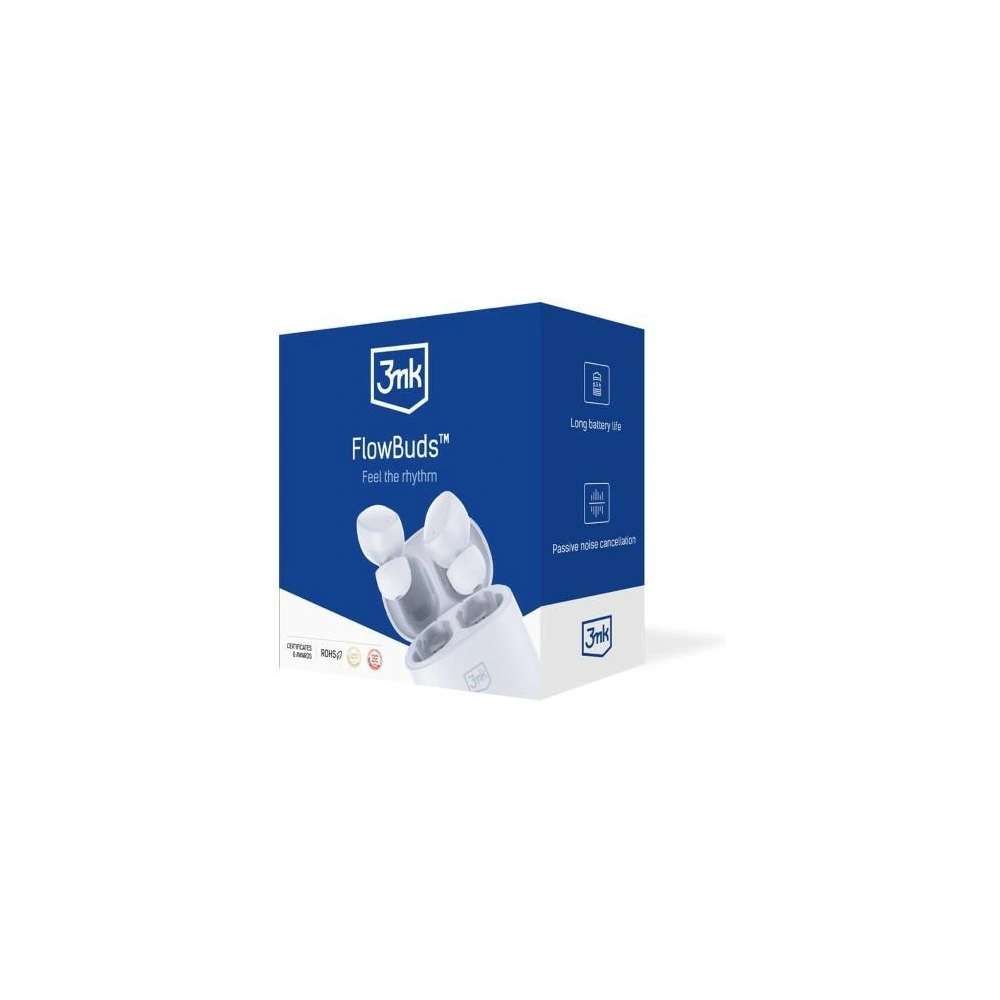 Hurtownia GSM - Vezeték nélküli fülhallgató 3MK FlowBuds Bluetooth 5.3 fehér - 3MK5869 - {ean13} - Hurt
