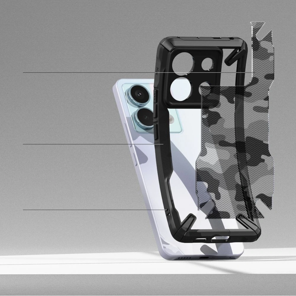 Hurtownia GSM - Case Ringke Fusion-X Xiaomi Redmi Note 13 Pro 5G / POCO X6 5G Camo Schwarz - RGK1960 - {ean13} - Hurt