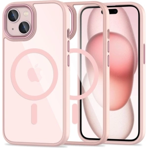 Etui Tech-Protect MagMat MagSafe Apple iPhone 15 roz/transparent