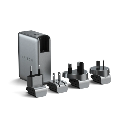 Ładowarka sieciowa podróżna Satechi 4-Port GaN Travel Charger US, UK, EU, AS 4xUSB-C 140W 