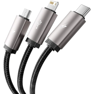 Hurtownia GSM - Kábel 3w1 Tech-Protect Ultraboost USB-A / microUSB, USB-C, Lightning 3.5A 1m Szürke - THP2736 - {ean13} - Hurt
