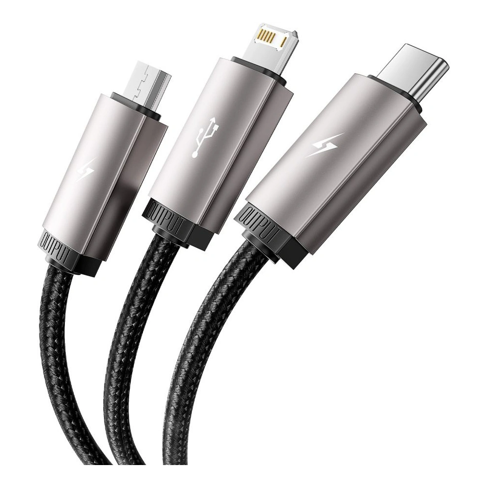 Hurtownia GSM - Kabel 3w1 Tech-Protect Ultraboost USB-A / microUSB, USB-C, Lightning 3.5A 1m Grau - THP2736 - {ean13} - Hurt