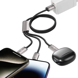 Hurtownia GSM - Kábel 3w1 Tech-Protect Ultraboost USB-A / microUSB, USB-C, Lightning 3.5A 1m Szürke - THP2736 - {ean13} - Hurt