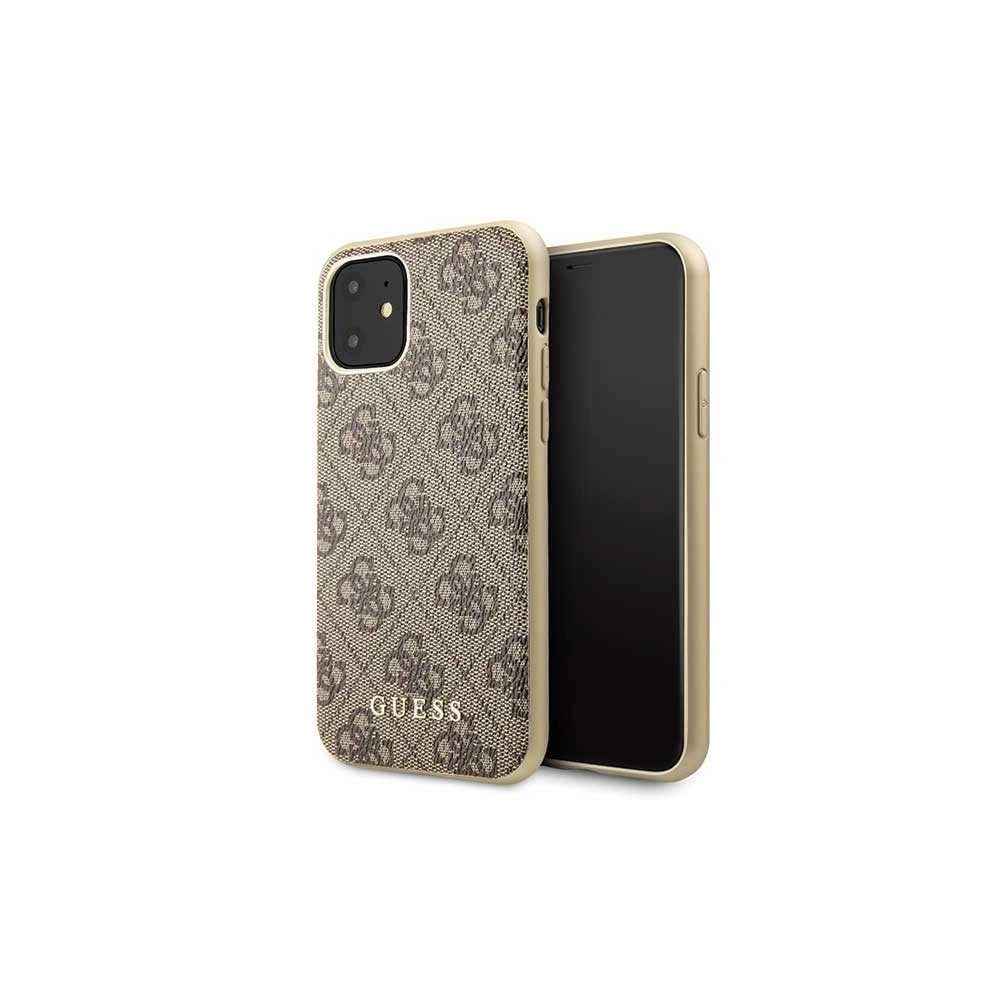 Hurtownia GSM - Etui Guess GUHCN61G4GB Apple iPhone 11 brązowy/brown hard case 4G Collection - GUE199BR - {ean13} - Hurt