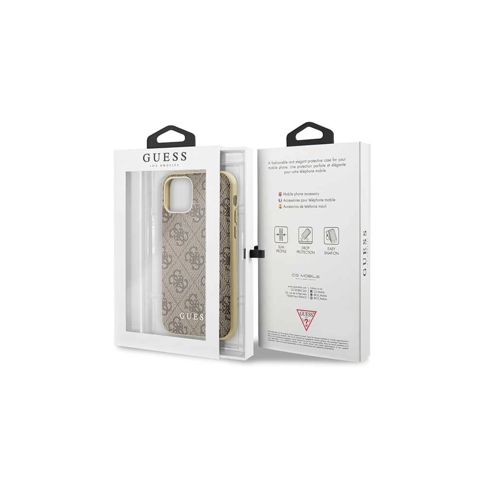 Hurtownia GSM - Etui Guess GUHCN61G4GB Apple iPhone 11 brązowy/brown hard case 4G Collection - GUE199BR - {ean13} - Hurt
