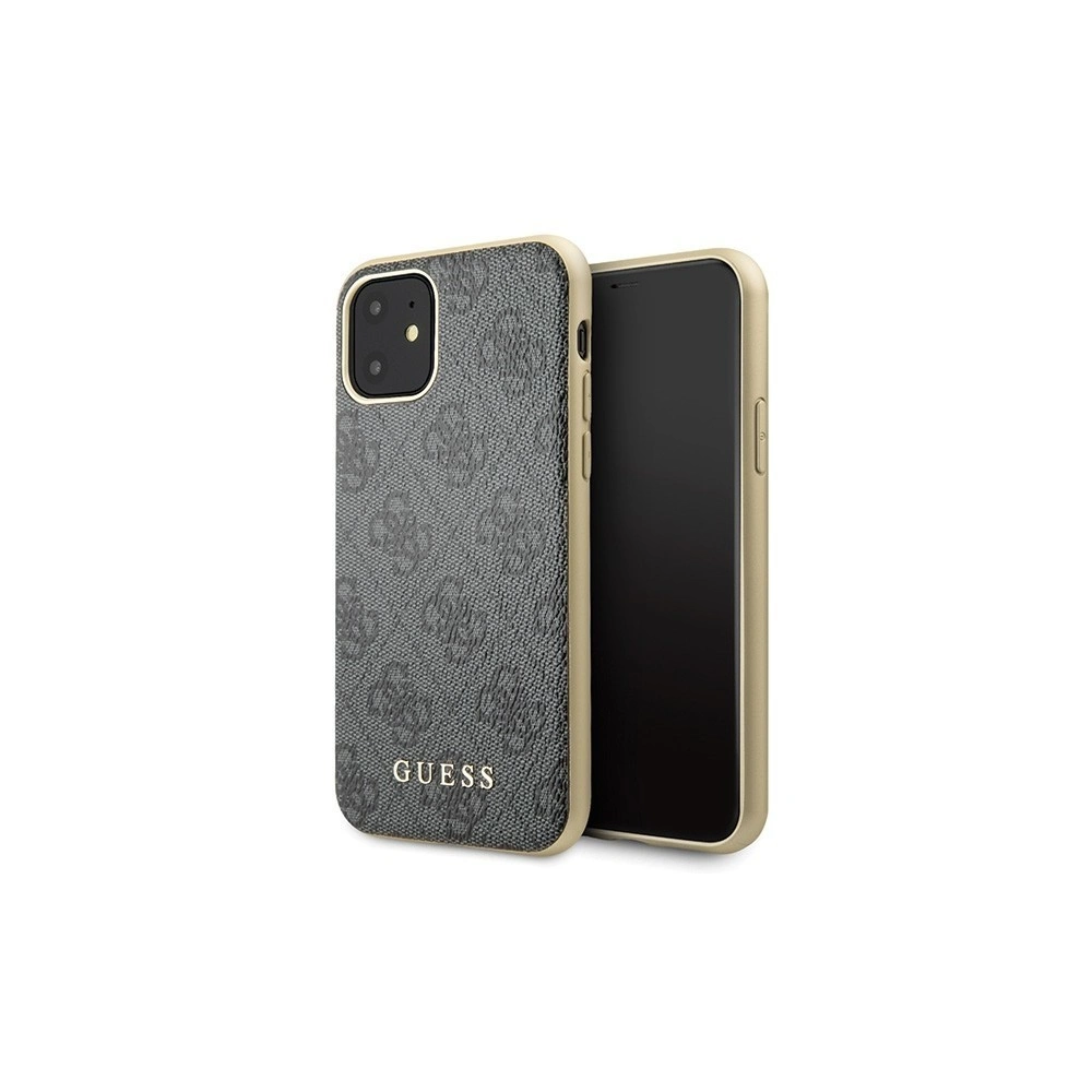 Hurtownia GSM - Etui Guess GUHCN61G4GG Apple iPhone 11 szary/grey hard case 4G Collection - GUE200GRY - {ean13} - Hurt