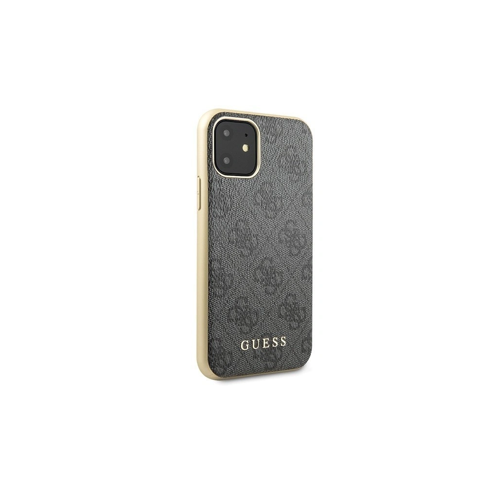Hurtownia GSM - Etui Guess GUHCN61G4GG Apple iPhone 11 szary/grey hard case 4G Collection - GUE200GRY - {ean13} - Hurt