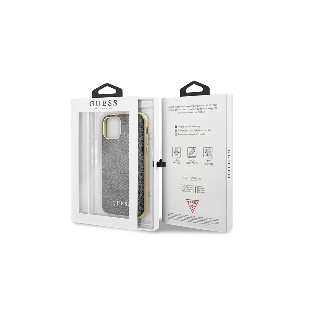 Hurtownia GSM - Etui Guess GUHCN61G4GG Apple iPhone 11 szary/grey hard case 4G Collection - GUE200GRY - {ean13} - Hurt