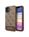 Guess GUHCN61G4GLBR iPhone 11 brown hard case 4G Stripe Collection