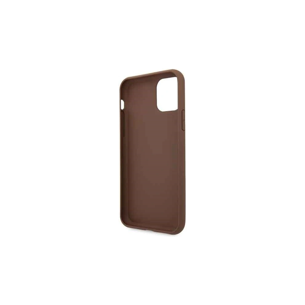 Hurtownia GSM - Etui Guess GUHCN61G4GLBR Apple iPhone 11 brązowy/brown hard case 4G Stripe Collection - GUE201BR - {ean13} - Hurt