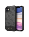 Guess GUHCN61G4GLGR iPhone 11 grey hard case 4G Stripe Collection