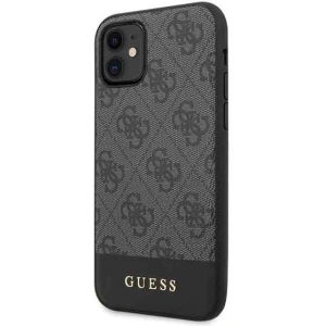 Hurtownia GSM - Etui Guess GUHCN61G4GLGR Apple iPhone 11 gri/hard case 4G Stripe Collection - GUE202GRY - {ean13} - Hurt