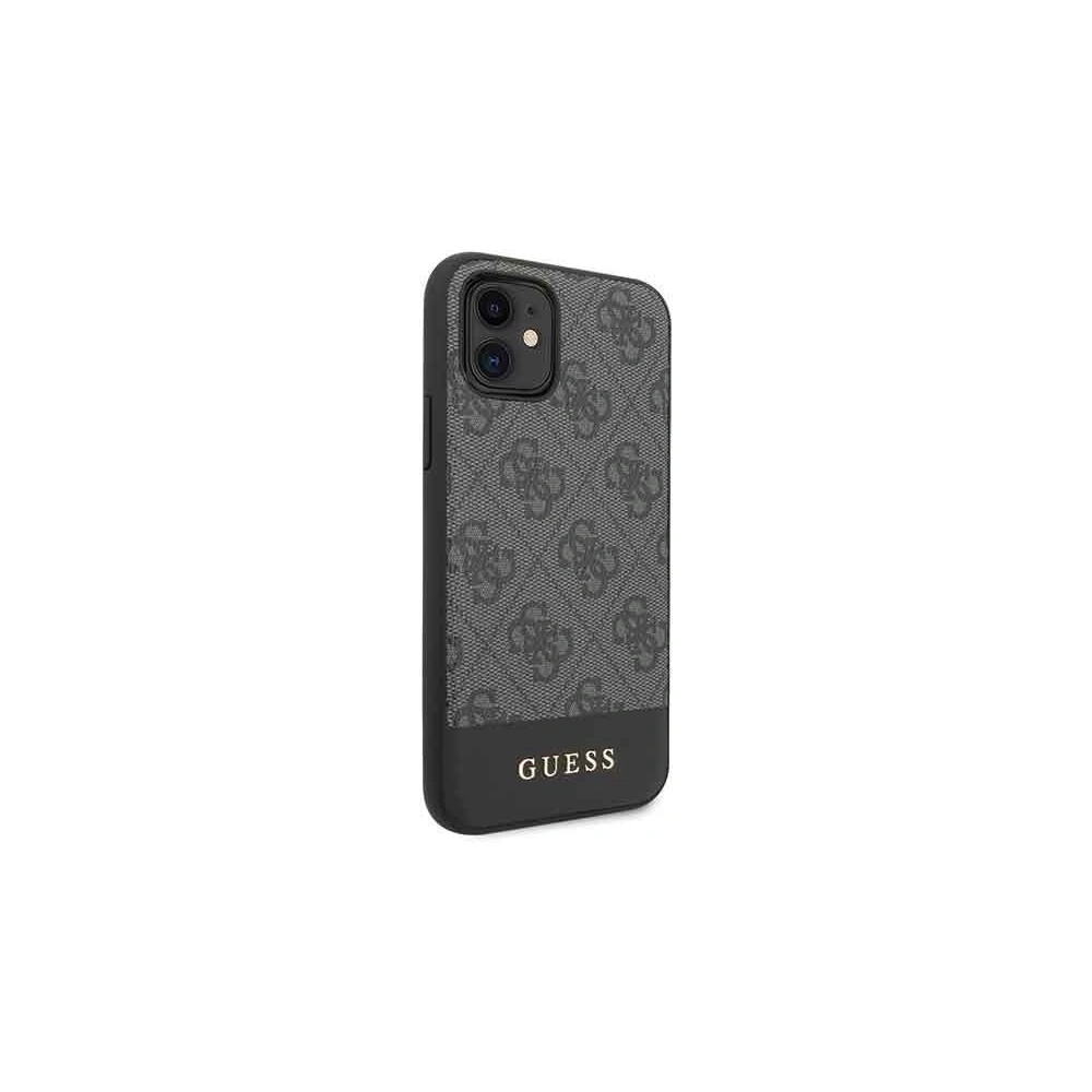 Hurtownia GSM - Etui Guess GUHCN61G4GLGR Apple iPhone 11 szary/grey hard case 4G Stripe Collection - GUE202GRY - {ean13} - Hurt