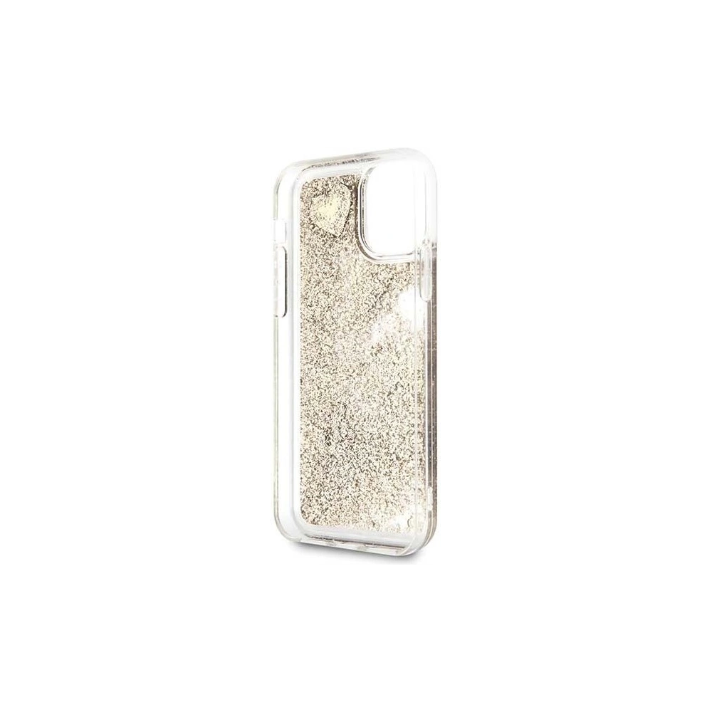 Wholesale Guess GUHCN61GLHFLGO iPhone 11 gold hard case Glitter Hearts - GUE203GLD - {ean13} - Hurt