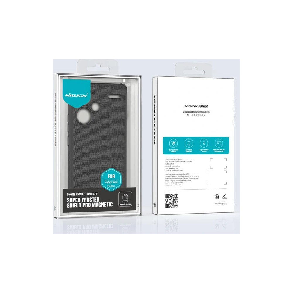 Hurtownia GSM - Etui Nillkin Super Shield Pro Magnetic Xiaomi Redmi Note 13 Pro+ Plus 5G Negru / Black - NLK1501 - {ean13} - Hurt