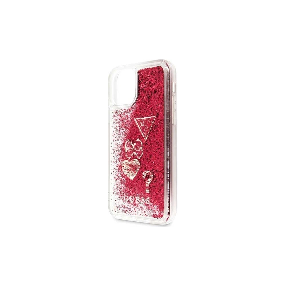Hurtownia GSM - Etui Guess GUHCN61GLHFLRA Apple iPhone 11 raspberry hard case Glitter Hearts - GUE204HEA - {ean13} - Hurt