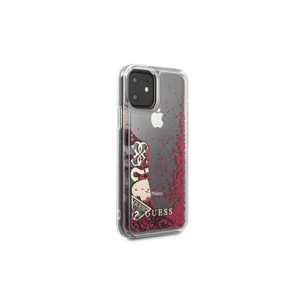 Hurtownia GSM - Etui Guess GUHCN61GLHFLRA Apple iPhone 11 raspberry hard case Glitter Hearts - GUE204HEA - {ean13} - Hurt