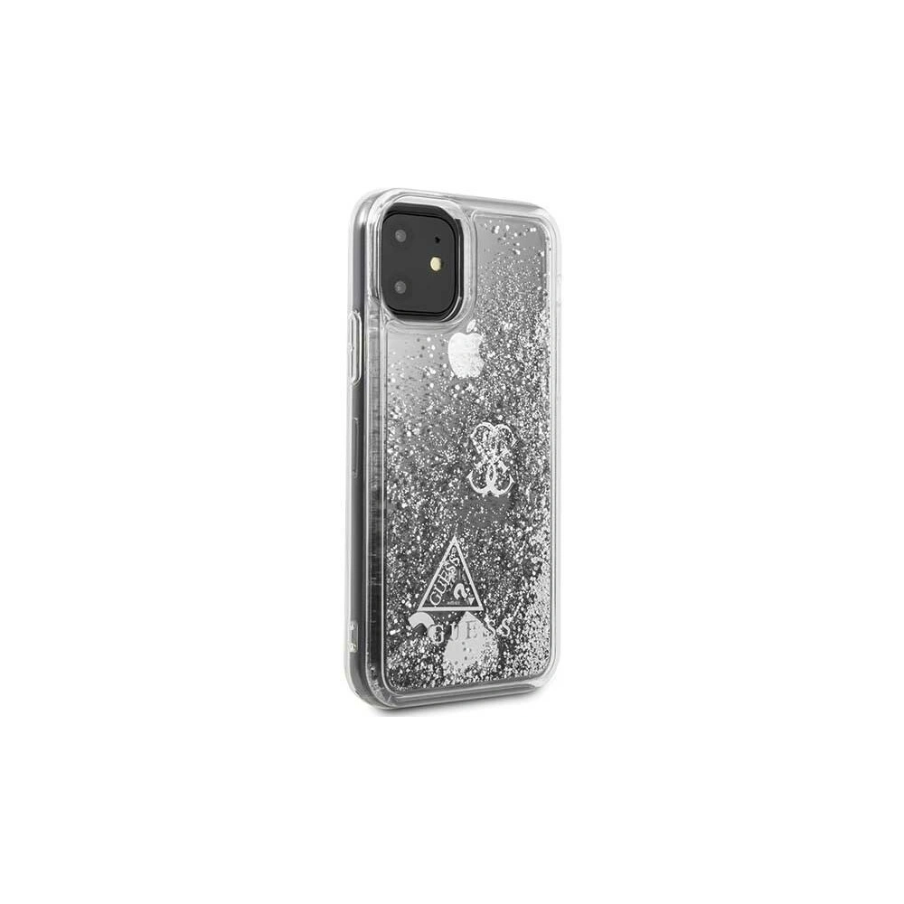 Hurtownia GSM - Etui Guess GUHCN61GLHFLSI Apple iPhone 11 srebrny/silver hard case Glitter Hearts - GUE205SLV - {ean13} - Hurt