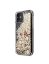 Wholesale Guess GUHCN61GLHREGO iPhone 11 gold hard case Liquid Glitter Hearts - GUE206GLD - {ean13} - Hurt