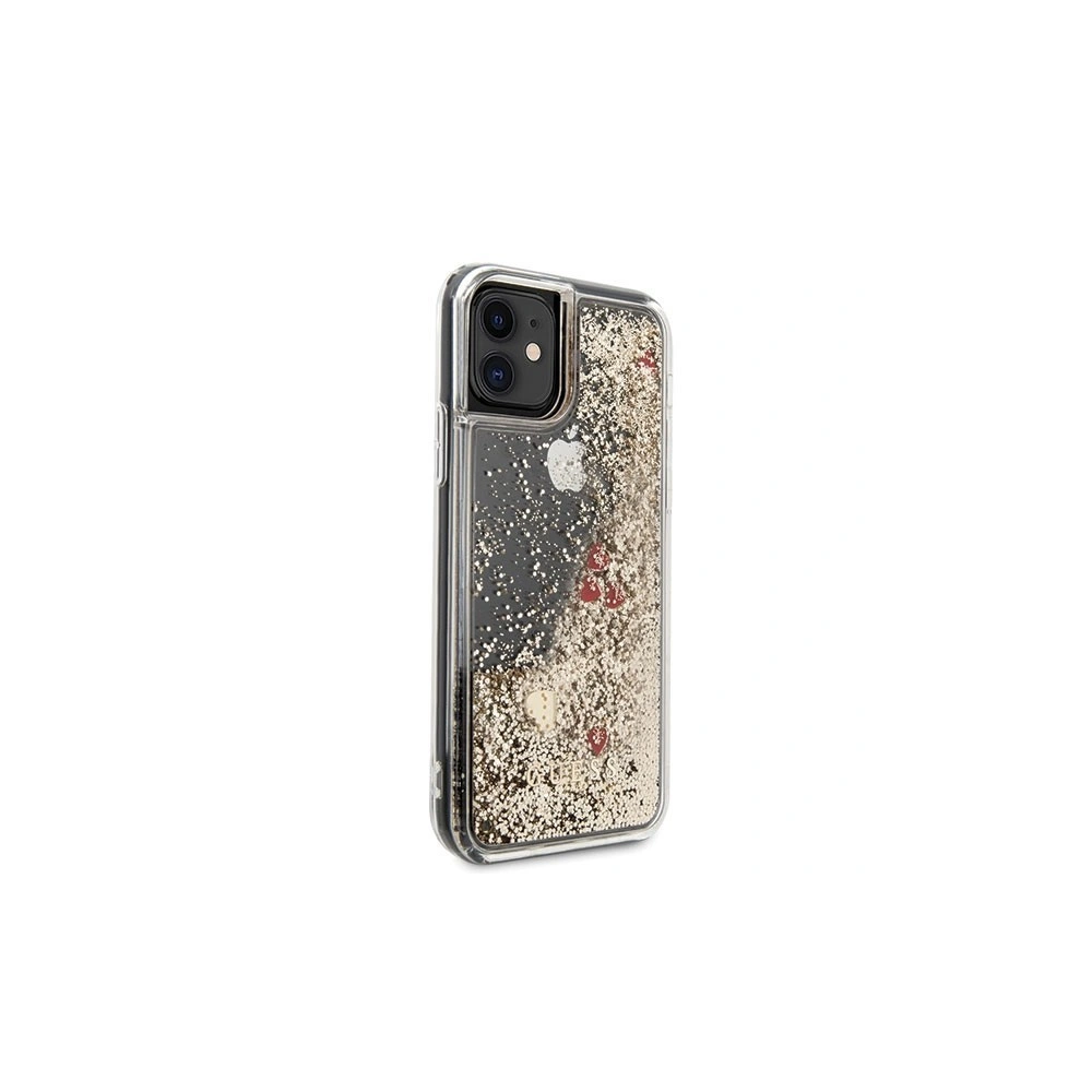 Hurtownia GSM - Etui Guess GUHCN61GLHREGO Apple iPhone 11 gold/złoty hard case Liquid Glitter Hearts - GUE206GLD - {ean13} - Hurt