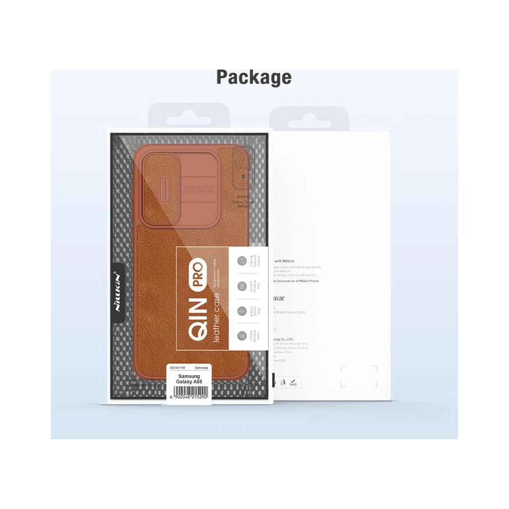 Hurtownia GSM - Etui Etui Nillkin Qin Pro Leather Samsung Galaxy A35 5G Černá / Černý - NLK1515 - {ean13} - Hurt