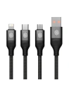 Hurtownia GSM - Kabel 3w1 Nillkin Swift Pro USB-A / microUSB 2A, USB-C 2A, Lightning 4.4A, 480Mbps, 1.5m Black / Czarny - NLK1516 - {ean13} - Hurt