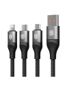 Hurtownia GSM - Kabel 3w1 Nillkin Swift Pro USB-A / microUSB 2A, USB-C 2A, Lightning 4.4A, 480Mbps, 1.5m Schwarz / Czarny - NLK1516 - {ean13} - Hurt