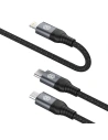 Hurtownia GSM - Kabel 3w1 Nillkin Swift Pro USB-A / microUSB 2A, USB-C 2A, Lightning 4.4A, 480Mbps, 1.5m Schwarz / Czarny - NLK1516 - {ean13} - Hurt
