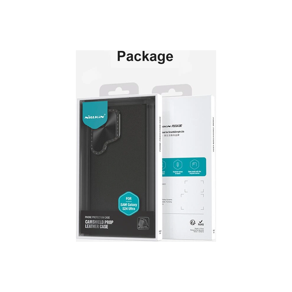 Hurtownia GSM - Etui Nillkin CamShield Prop Leather Magnetic Samsung Galaxy S24 Ultra Fekete / Fekete - NLK1522 - {ean13} - Hurt