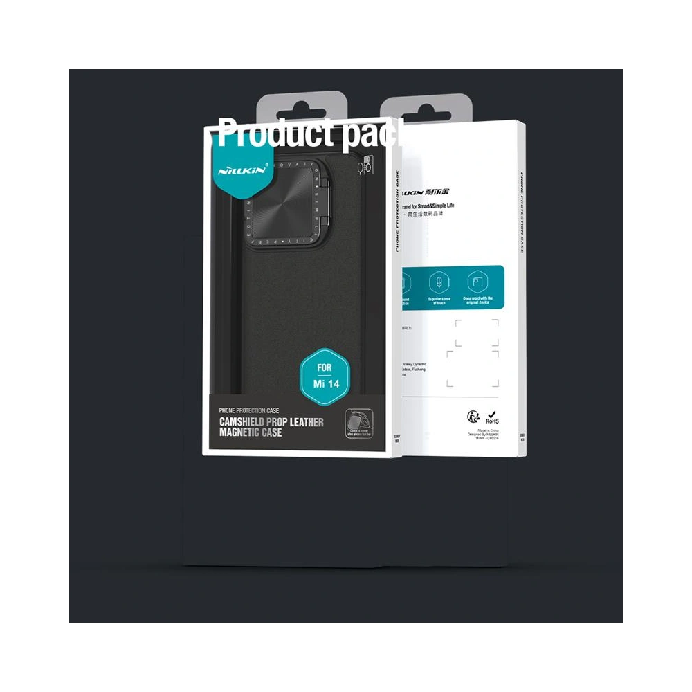 Hurtownia GSM - Etui Nillkin CamShield Prop Leather Magnetic Xiaomi 14 Fekete / Fekete - NLK1523 - {ean13} - Hurt